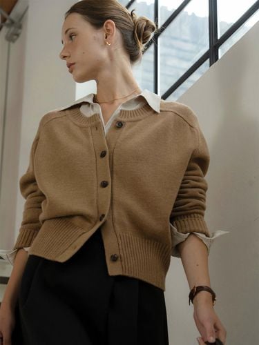 Simone Wool Cardigan (Brown) - UMER - Modalova