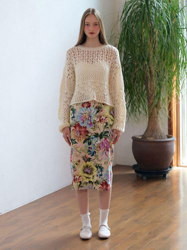 Flower jacquard chiffon skirt - FABRIC SEOUL - Modalova