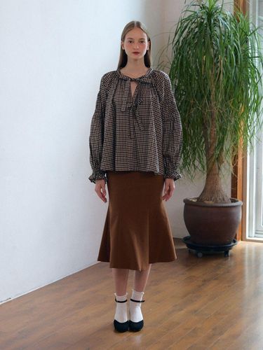 Slim mermaid skirt_brown - FABRIC SEOUL - Modalova