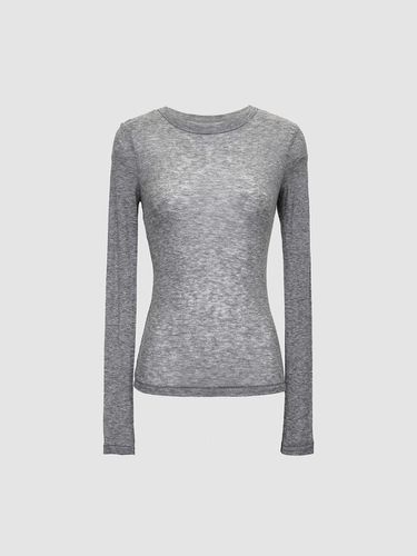 R24LRTS001] Wool Tencel T-shirt_Spoon Gray - racoco - Modalova