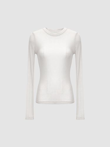 R24LRTS001] Wool Tencel T-shirt_Light beige - racoco - Modalova