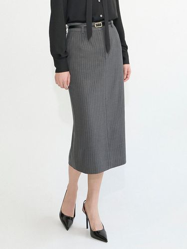 R24LRSK003] Kelly H-line Skirt_Steel Gray - racoco - Modalova