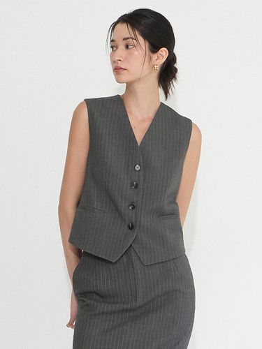 R24LRVT003] Kelly Single Vest_Steel Gray - racoco - Modalova