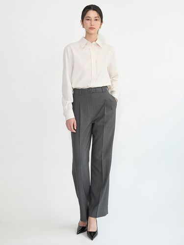 R24LRPT003] Kelly belted pants_steel gray - racoco - Modalova