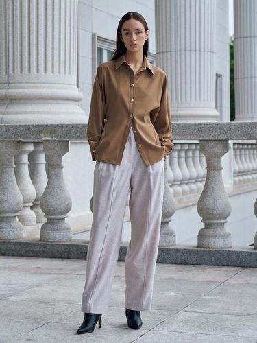 Anima Pants_Light Beige - ANGELO BIANCO - Modalova