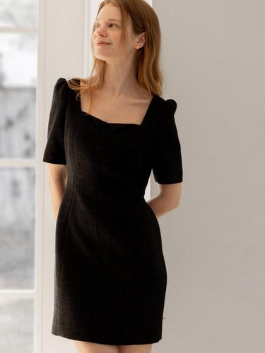 Collar Square Mini Dress - Black - lienlier - Modalova