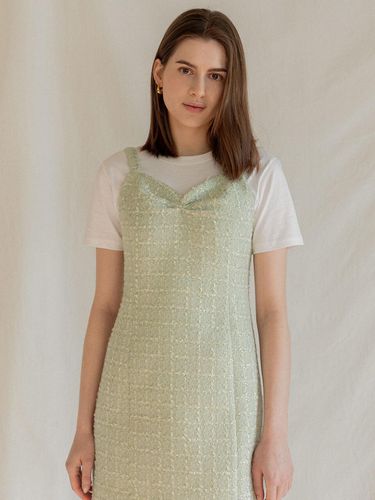 Today's Love Tweed dress - GREEN - lienlier - Modalova