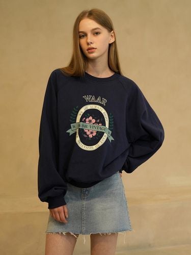 WT-09 VINTAGE LETTERING SWEATSHIRT_NAVY - WAAR - Modalova