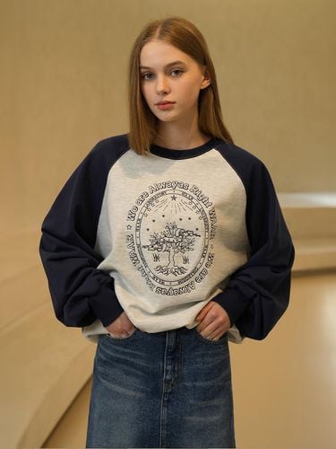 WT-05 TREE RAGLAN SWEATSHIRT_NAVY - WAAR - Modalova