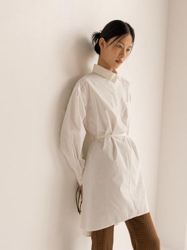 Everyday Shirt Dress - White - lienlier - Modalova