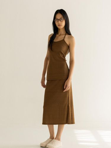 Warm Knit Skirt - Brown - lienlier - Modalova