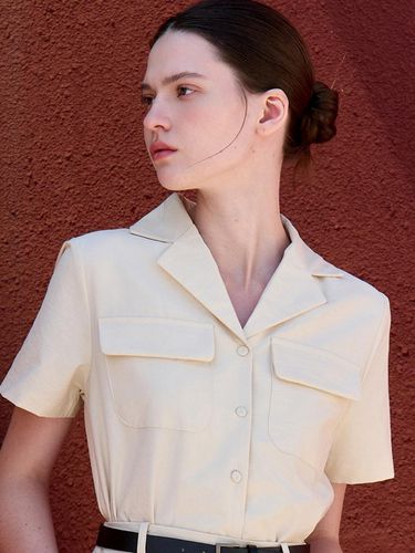 Sand Collar Blouse - Amour moier - Modalova