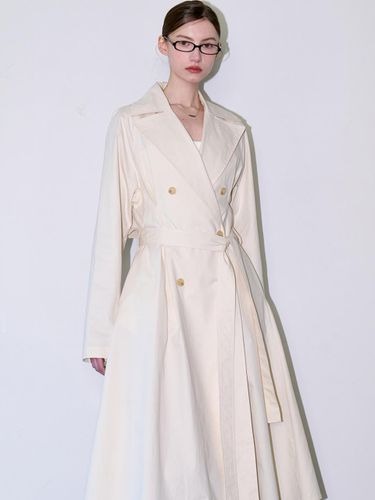 Cape trench coat - beige - Amour moier - Modalova