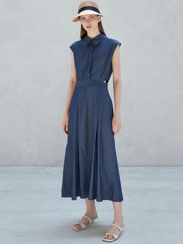 Denim shirt dress - deep blue - Amour moier - Modalova