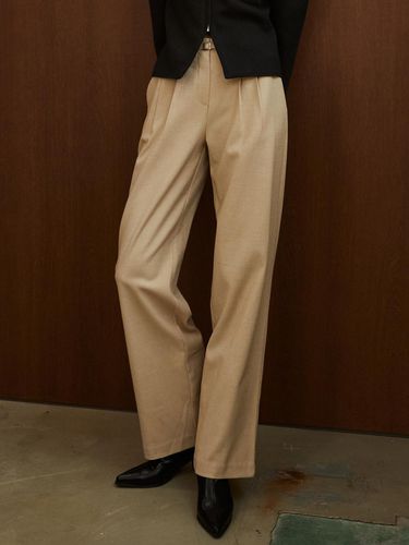 Wool belt slacks (beige) - Amour moier - Modalova