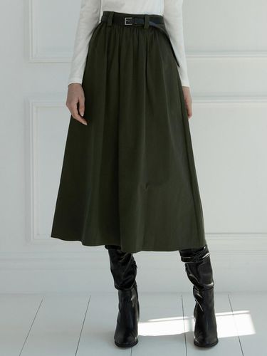 Shirring Skirt - Khaki - Amour moier - Modalova