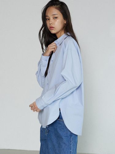 OVERSIZED COTTON SHIRTS POWDER BLUE - michikolondon - Modalova