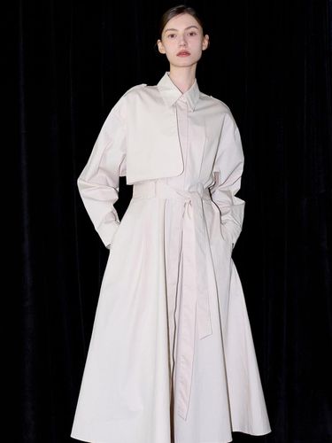 Flared trench dress (4color) - Amour moier - Modalova