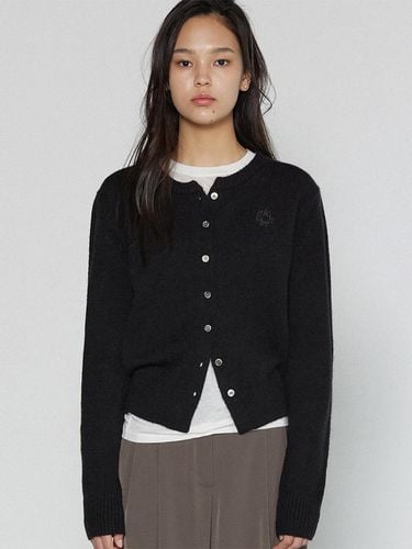 BASIC WOOL KNIT CARDIGAN BLACK - michikolondon - Modalova