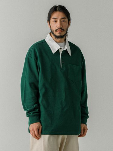 Union Made Color Oversized Fit Collar T-shirt Gree - RUGGED HOUSE - Modalova