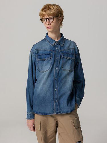 Western Brush Washing Denim Shirt - bensherman - Modalova