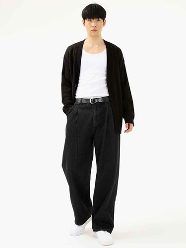 WASHED FIRENZE ONE BLACK WIDE JEAN - INROWS - Modalova