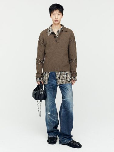 CUT OUT POLO SWEATER atb1158m() - ADSB ANDERSSON BELL for MEN - Modalova