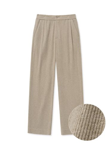 Beige Wide Fit BANDING Knit Pants - TNGT - Modalova