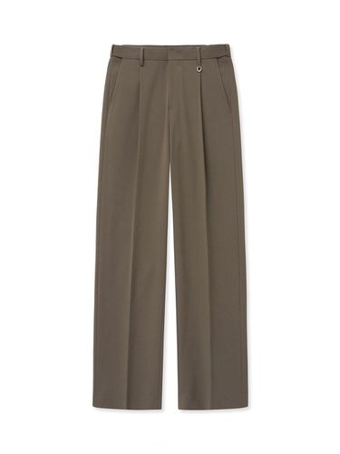 Beige one-tuck semi-wide pants - TNGT - Modalova