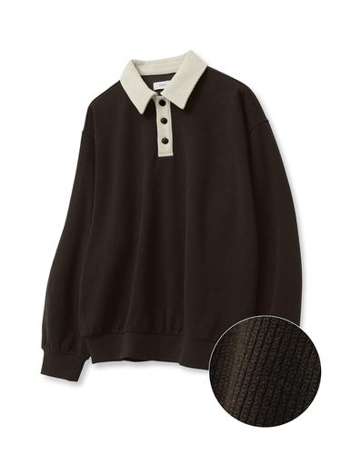 Oversized Rugby Sweat Knit T-Shirt - TNGT - Modalova