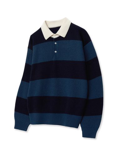 Oversized-fit Wool Cash Rugby Polo Sweater - TNGT - Modalova