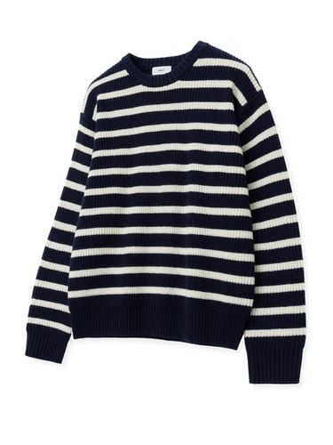 Navy Oversized Stripe Sweater - TNGT - Modalova