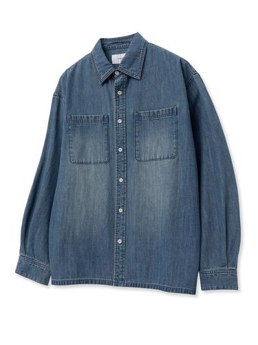 Oversized Faded Washed Denim Shirt - TNGT - Modalova