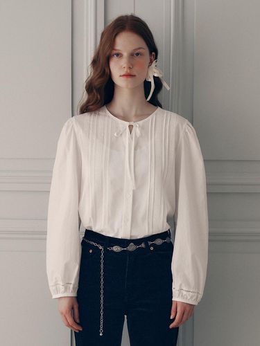 Round Neck Lace Blouse - White - ROLAROLA - Modalova