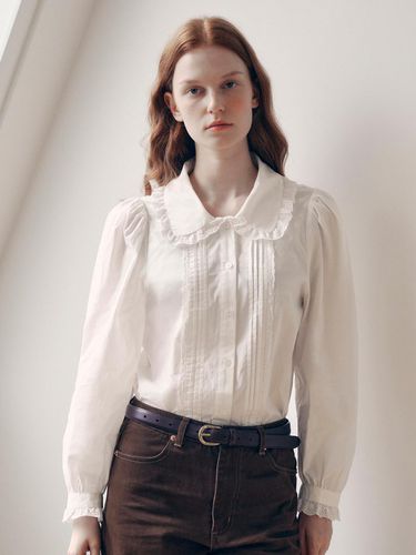 Collar Lace Blouse - White - ROLAROLA - Modalova