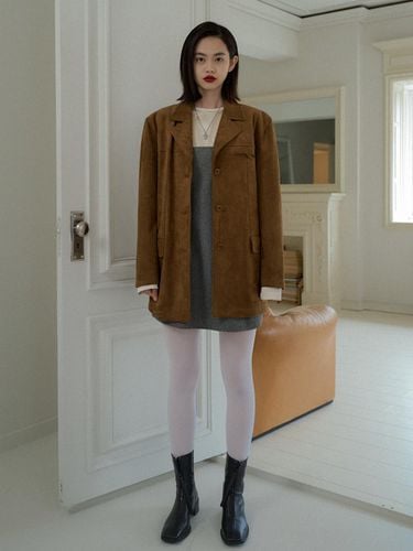 Classic Suede Jacket - Brown - overdueflair - Modalova