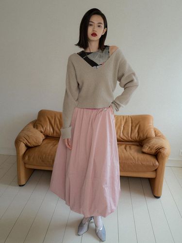 Voluminous Long Skirt - Pale Pink - overdueflair - Modalova