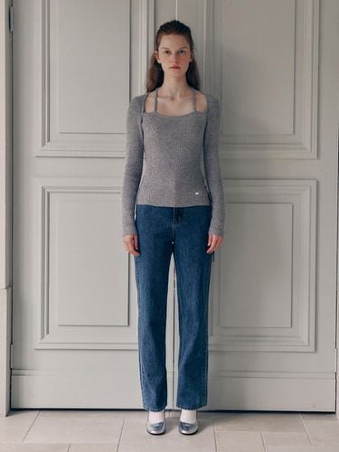 Semi Wide Denim Pants - Deep Blue - ROLAROLA - Modalova