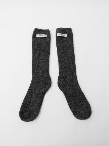 WOOL LONG SOCKS CHARCOAL - ROLAROLA - Modalova