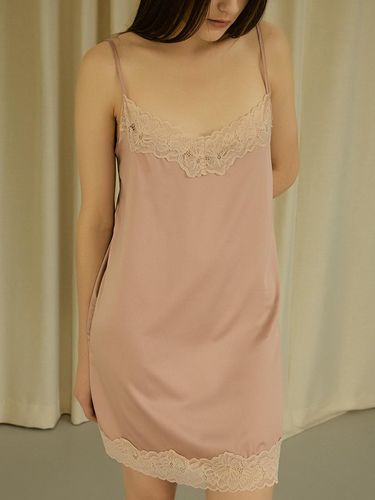 Another lace silk long slip - HUGDAY - Modalova