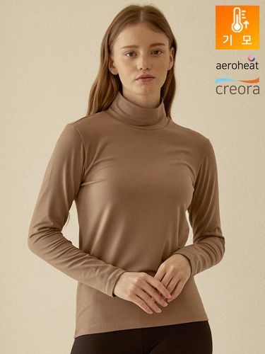 Cozy half-turtleneck fleece T-shirt - HUGDAY - Modalova