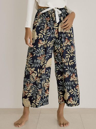 Floral wide BANDING pants - HUGDAY - Modalova