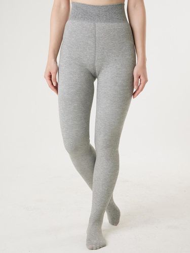 High-waist ribbed fleece leggings - HUGDAY - Modalova