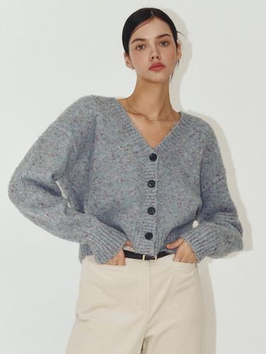 Color Mix boucle cardigan_BLUE - ARTID - Modalova