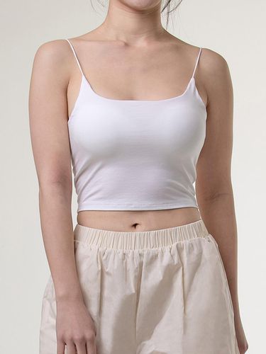 Viscose bra cap cropped sleeveless top - HUGDAY - Modalova