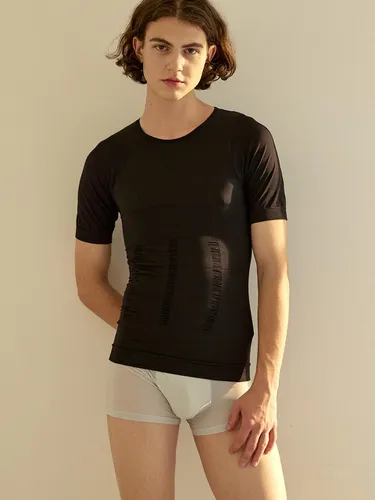 Men's Correction Inner Short Sleeve T-shirt - HUGDAY - Modalova