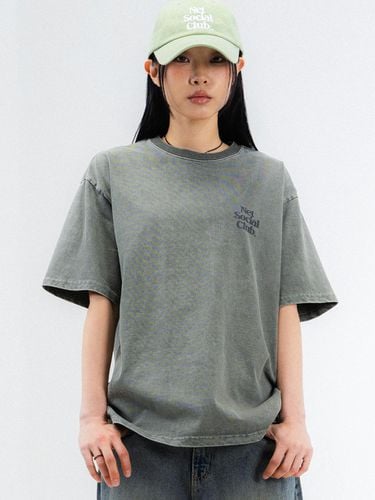 SMALL LOGO PIGMENT TEE (GREEN) - Net Social Club - Modalova