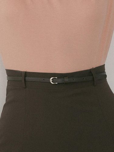 REORG LEATHER MINI BELT MILK BROWN - REORG - Modalova