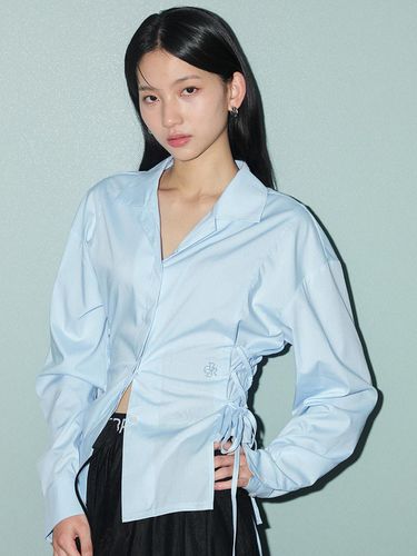 Wrinkle Free Open Collar Shirt_SKY BLUE - CITYBREEZE - Modalova