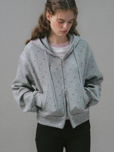 U Waffle Hood Zip Up_Flower Gray - ANEDIT - Modalova